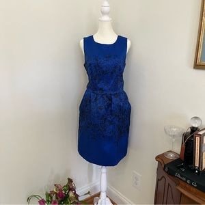 Taylor blue and black floral dress - size 8